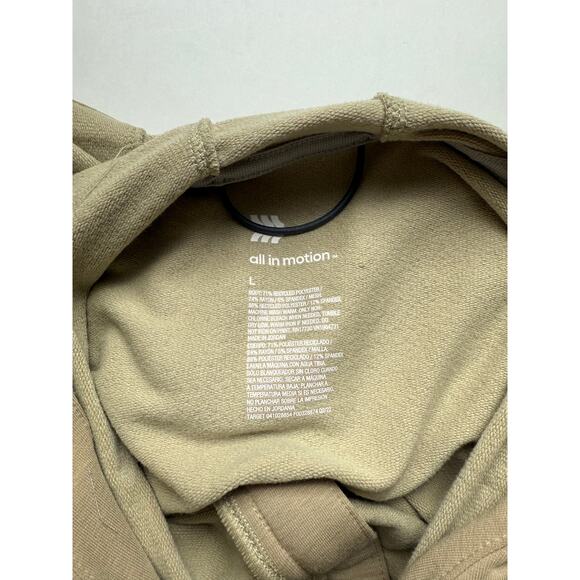 All In Motion Beige Full Zip Hoodie - Size L - NWT - Picture 2 of 6